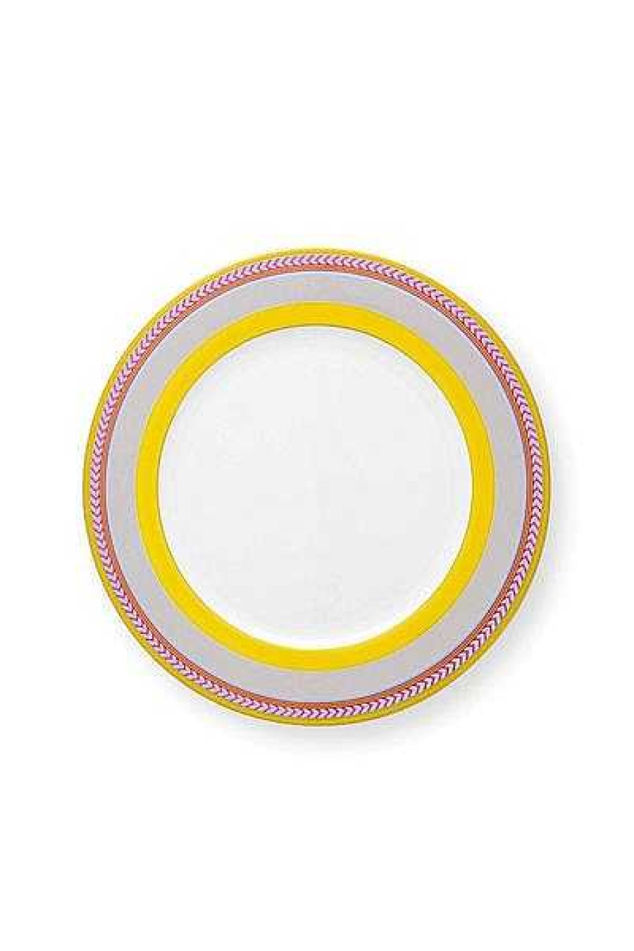 Pip Studio Pip Chique Stripes Assiette Plate Jaune 28Cm Nouveau Art De La Table