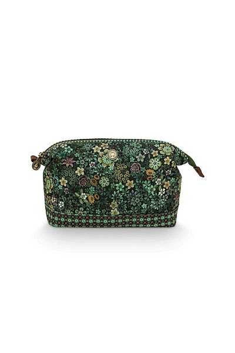 Pip Studio Pochette A Cosmetiques De Grande Taille Tutti I Fiori Vert Nouveau Linge De Bain