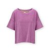 Pip Studio Top A Manches Courtes Petite Sumo Stripe Lilas Nouveau Mode