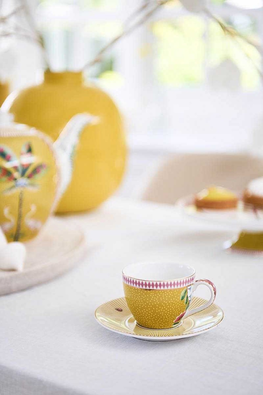 Pip Studio Tasse Et Soucoupe A Expresso La Majorelle En Coloris Jaune Tous Collections