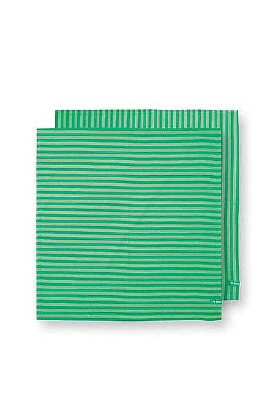 Pip Studio Lot De 2 Torchons Stripes Vert Nouveau Art De La Table