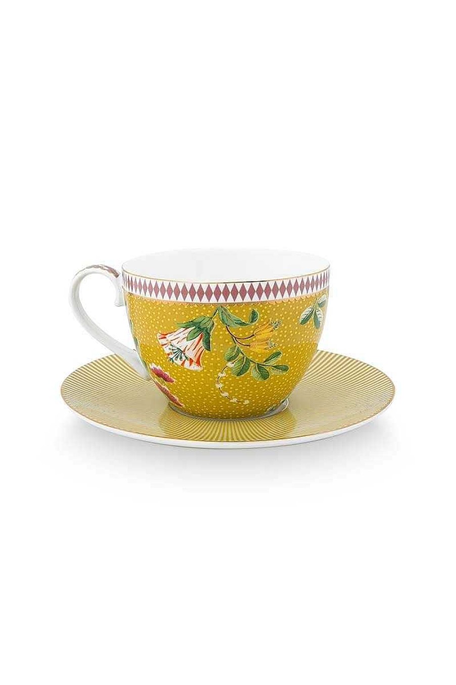 Pip Studio Tasse Et Soucoupe A Cappuccino La Majorelle En Coloris Jaune La Majorelle