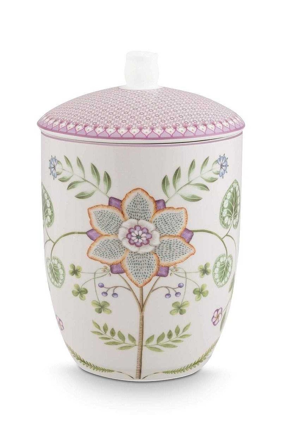 Pip Studio Lily & Lotus Pot De Stockage Lilas Nouveau Art De La Table