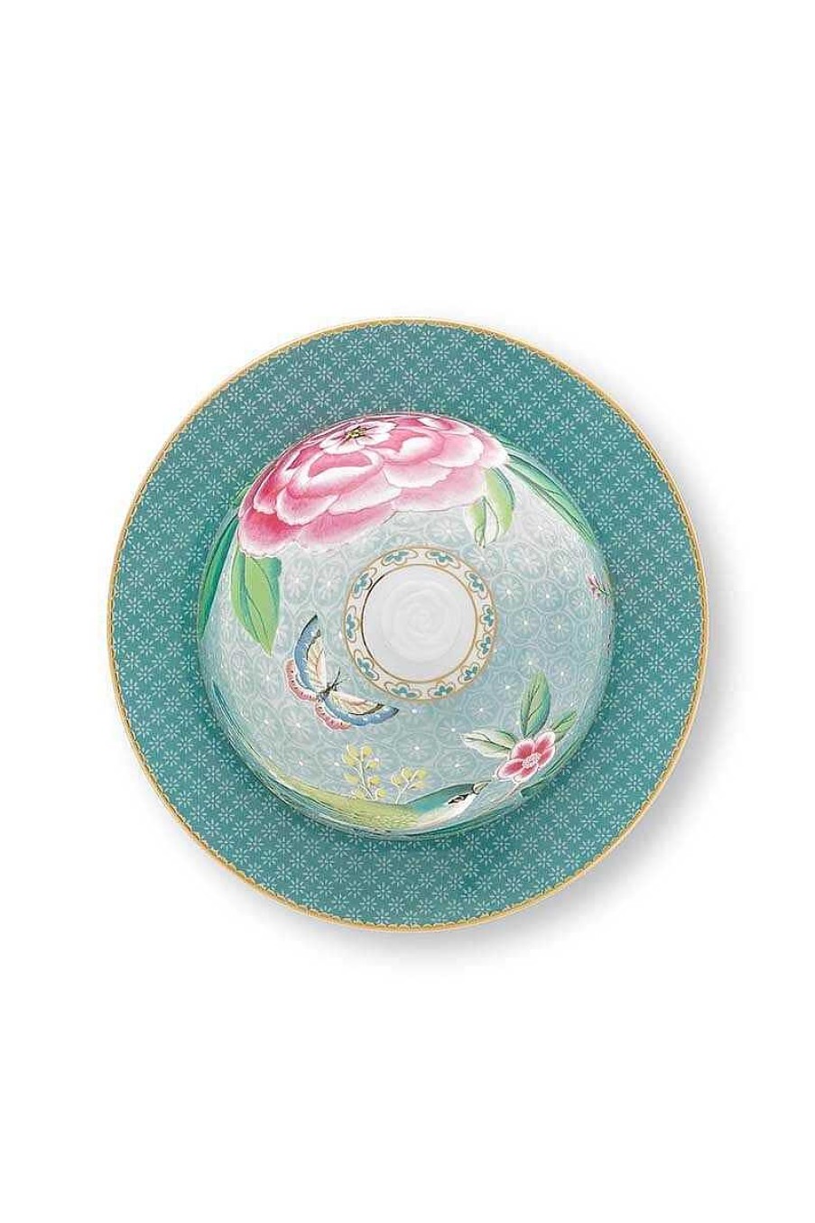 Pip Studio Beurrier Rond Blushing Birds En Coloris Bleu Tous Collections