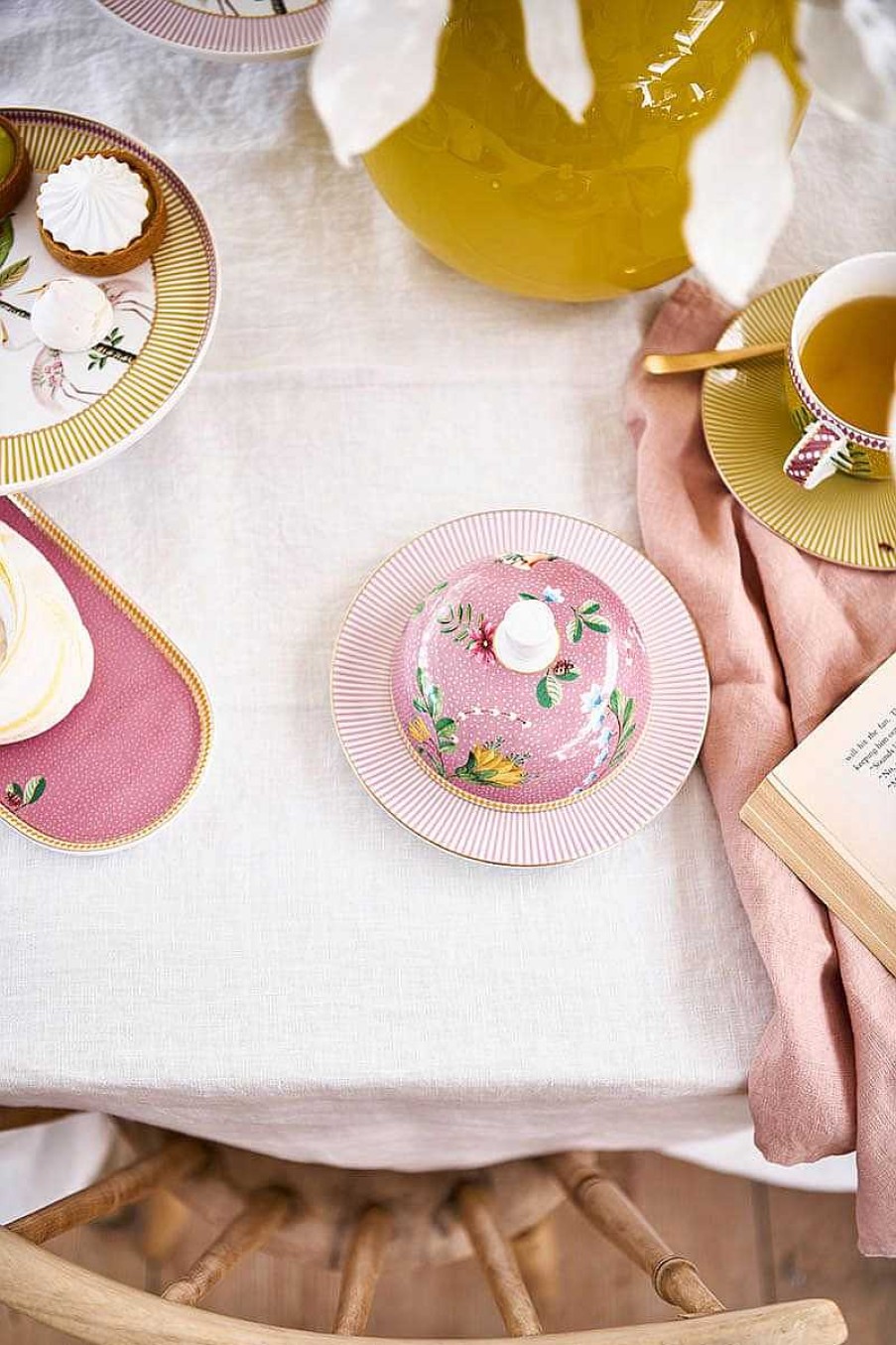 Pip Studio Beurrier Rond La Majorelle Rosa Tous Collections