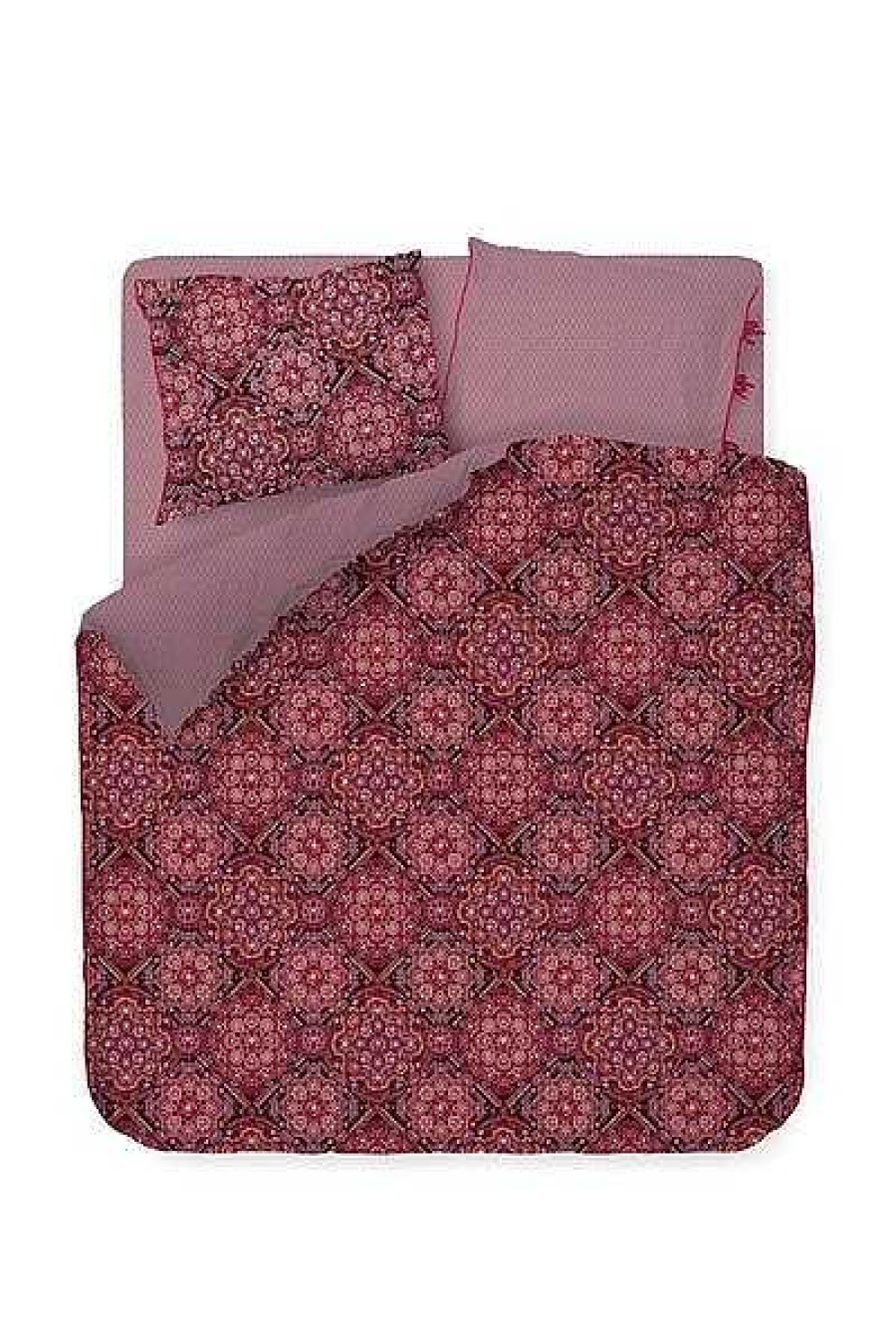 Pip Studio Housse De Couette Il Mosaico En Coloris Rouge Linge De Lit