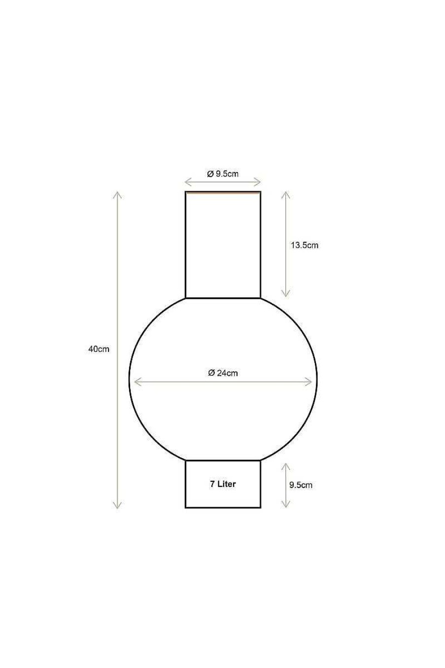 Pip Studio Vase En Metal En Coloris Jaune 40 Cm Maison