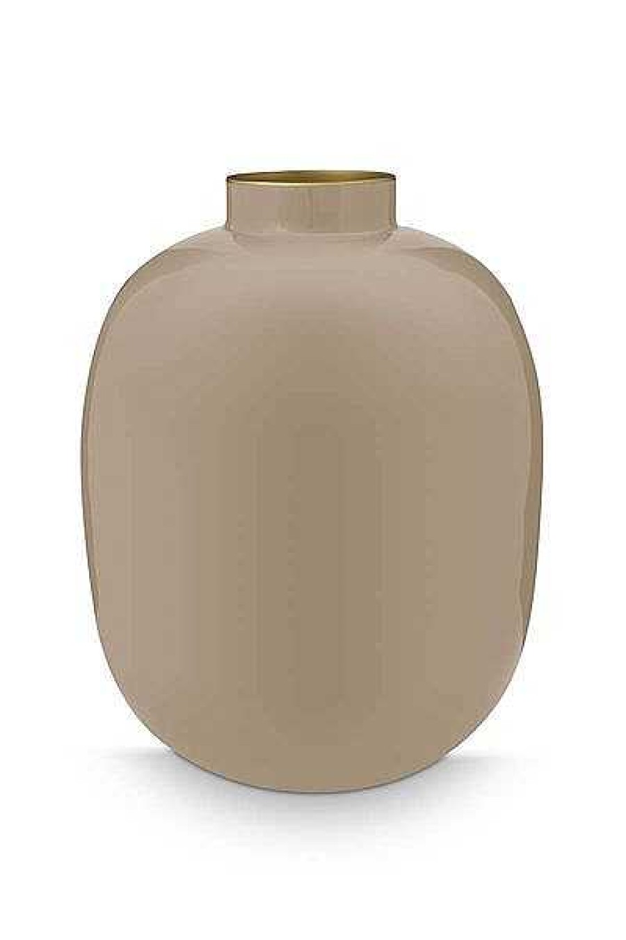 Pip Studio Vase En Metal En Coloris Kaki 32 Cm Maison