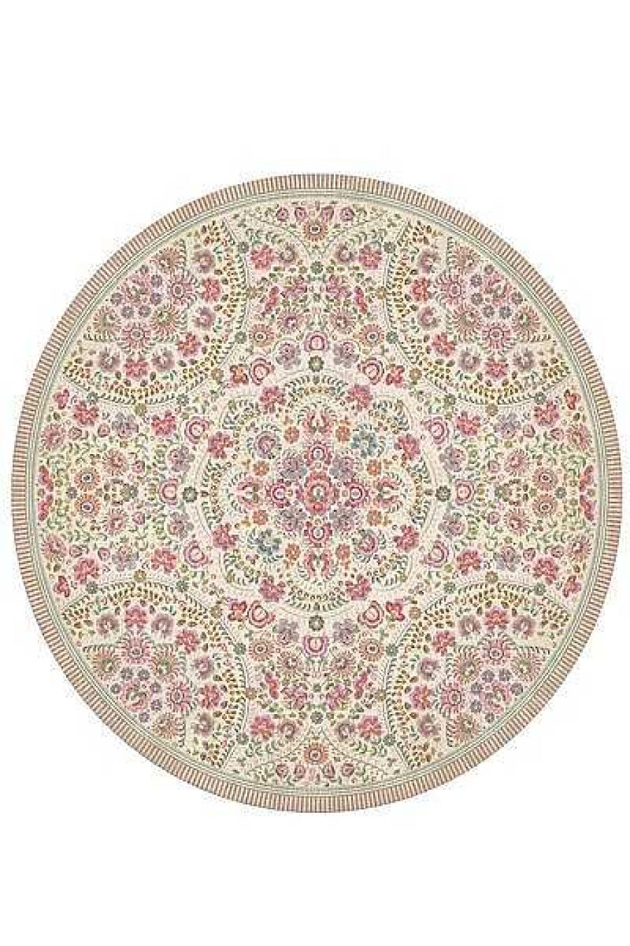 Pip Studio Tapis Rond Il Ricamo By Pip Sable Tapis Ronds