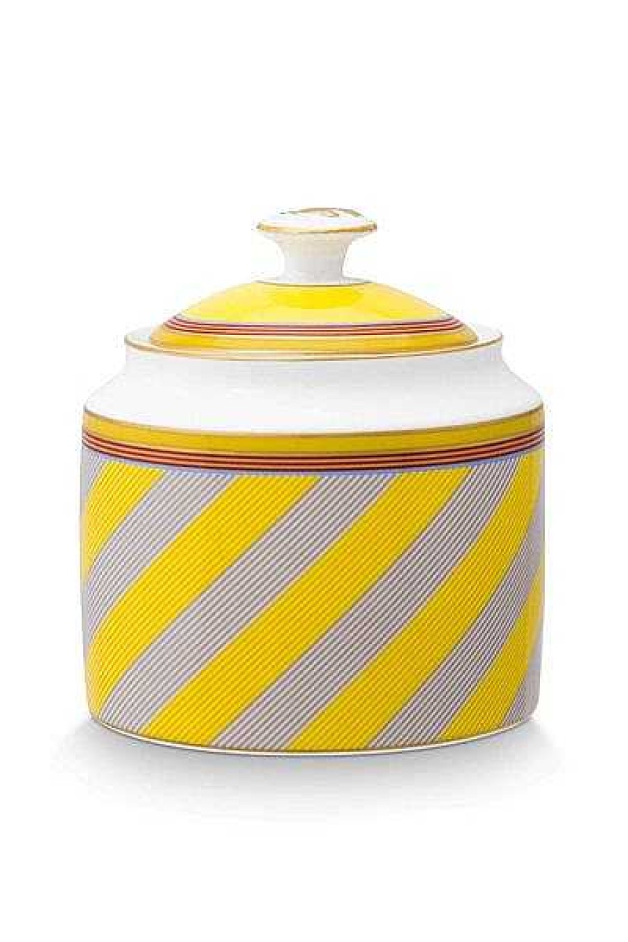 Pip Studio Pip Chique Stripes Bol A Sucre Jaune Nouveau Art De La Table